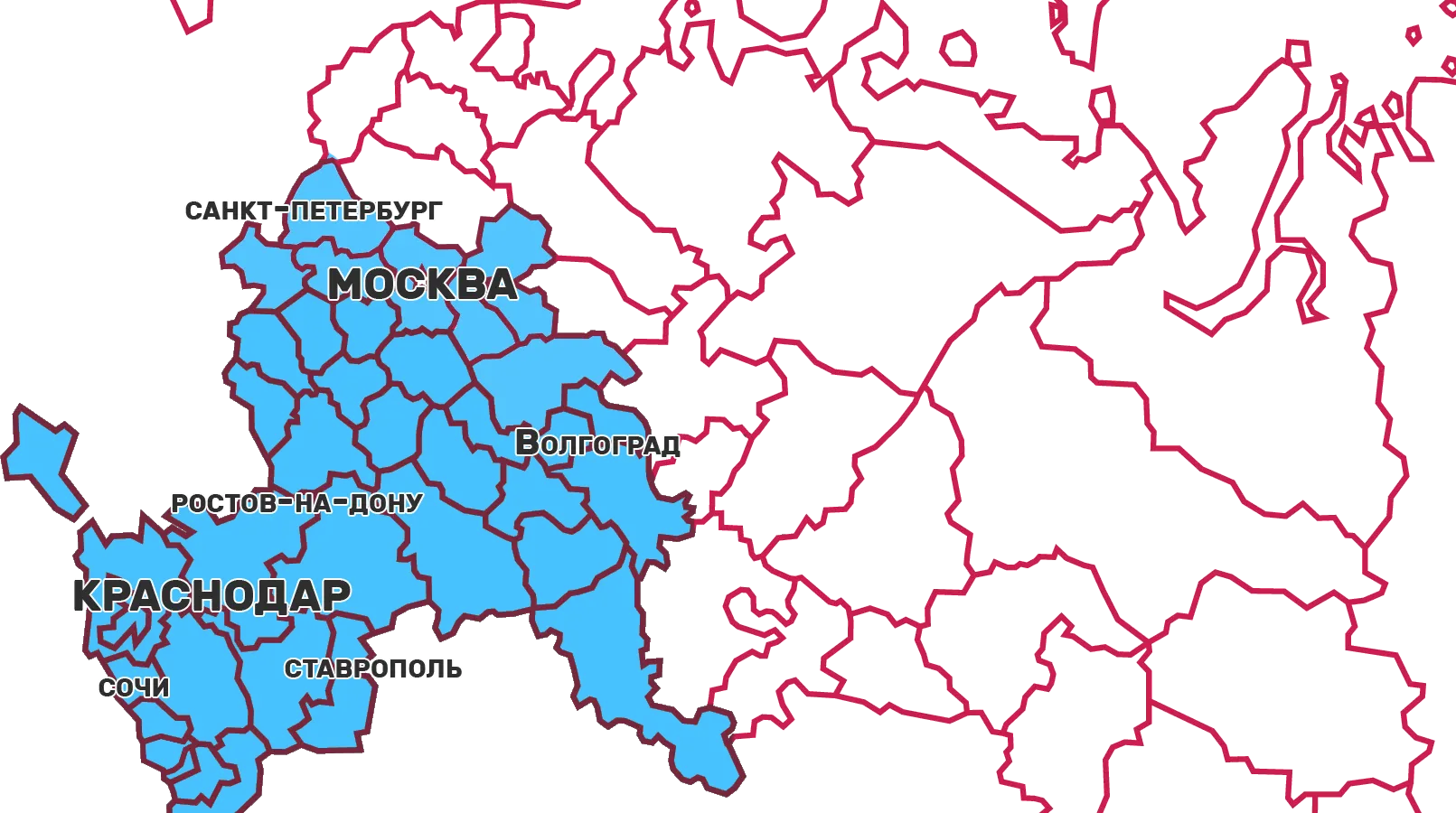Карта в Краснодаре